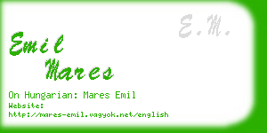 emil mares business card